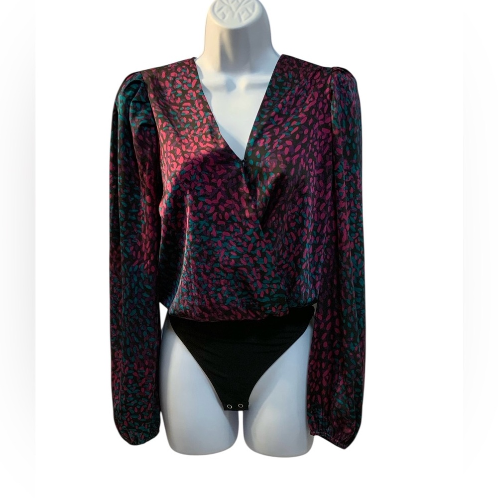 Express Animal Print Bodysuit Blouse